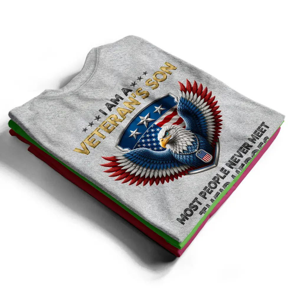 I Am A Veteran's Son Daughter - Personalized Shirt - Patriotic Gift For Family - Image 8
