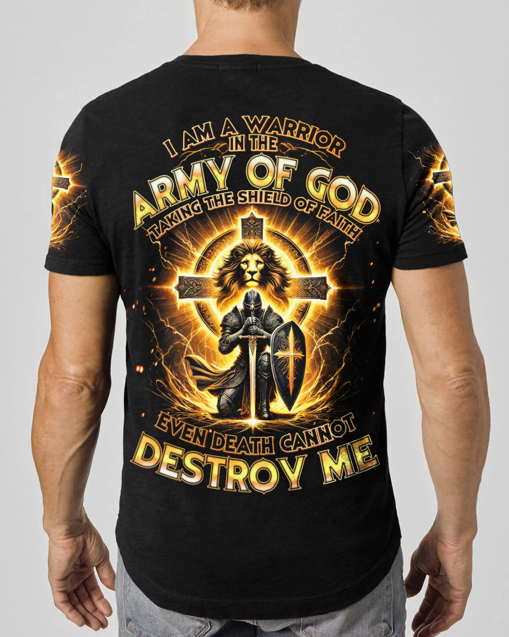 I Am A Warrior In The Army Of God Men's All Over Print Shirt - td2610243 - Image 10