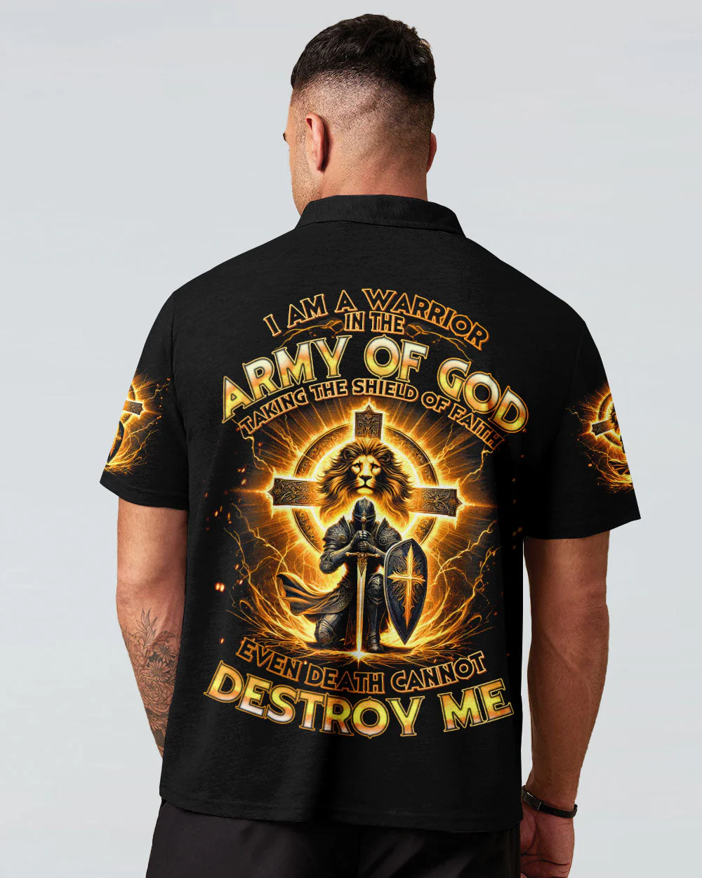 I Am A Warrior In The Army Of God Men's All Over Print Shirt - td2610243 - Image 12