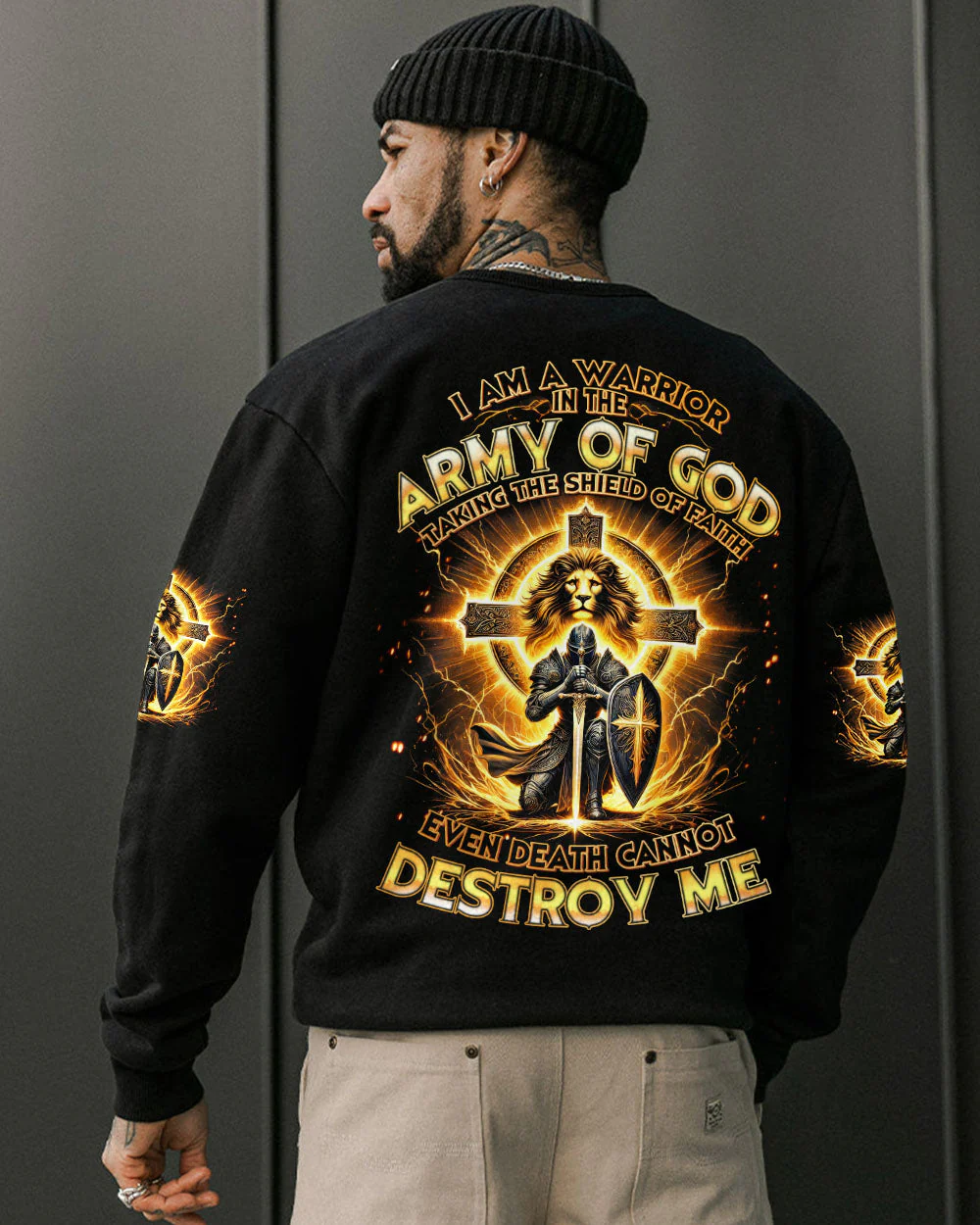 I Am A Warrior In The Army Of God Men's All Over Print Shirt - td2610243 - Image 4