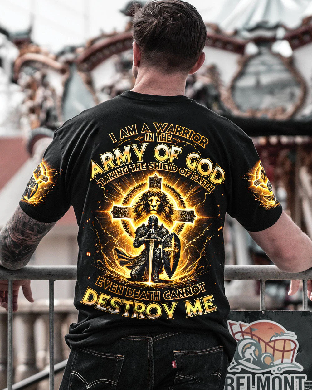 I Am A Warrior In The Army Of God Men's All Over Print Shirt - td2610243 - Image 8
