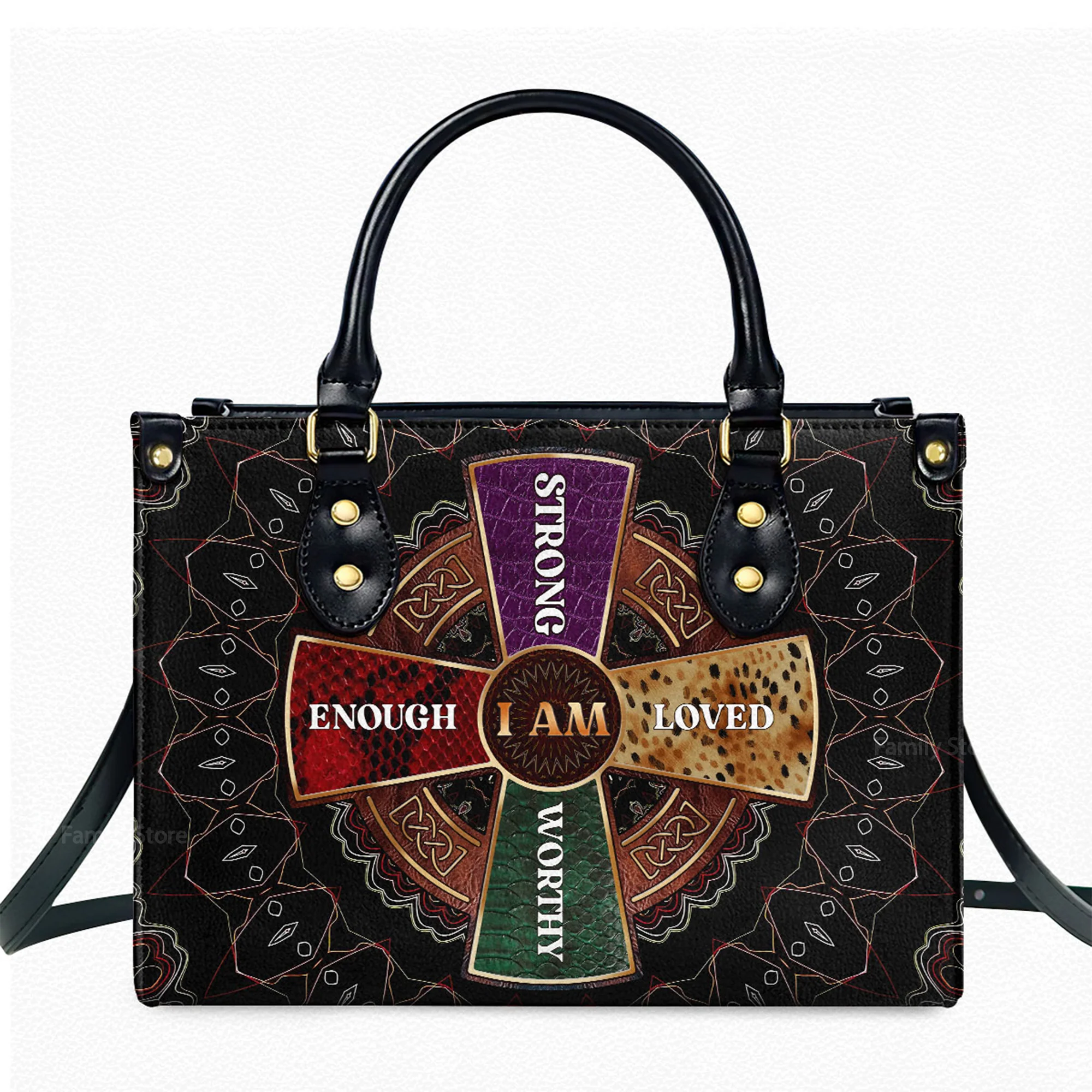 I Am - Beautiful Personalized Leather Handbag - AT4081206 - Image 2