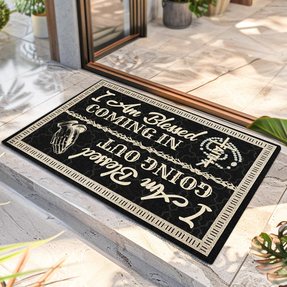 I Am Blessed Coming In - Christmas Doormat TD118 - Image 2