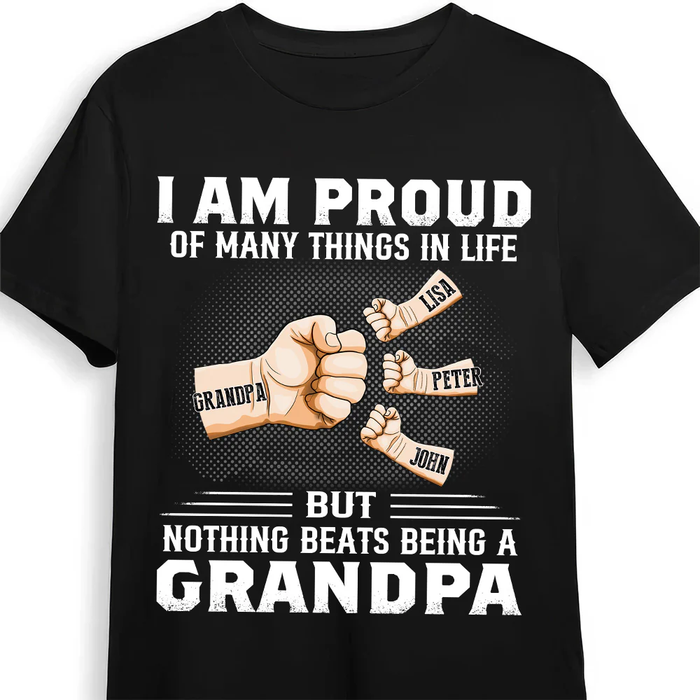 I Am Proud Of Many Things In Life But Nothing Beats Being A Father - Personalized Shirt - Gift For Dad, Grandpa, Father's Day | GR6 NA94 - Image 3