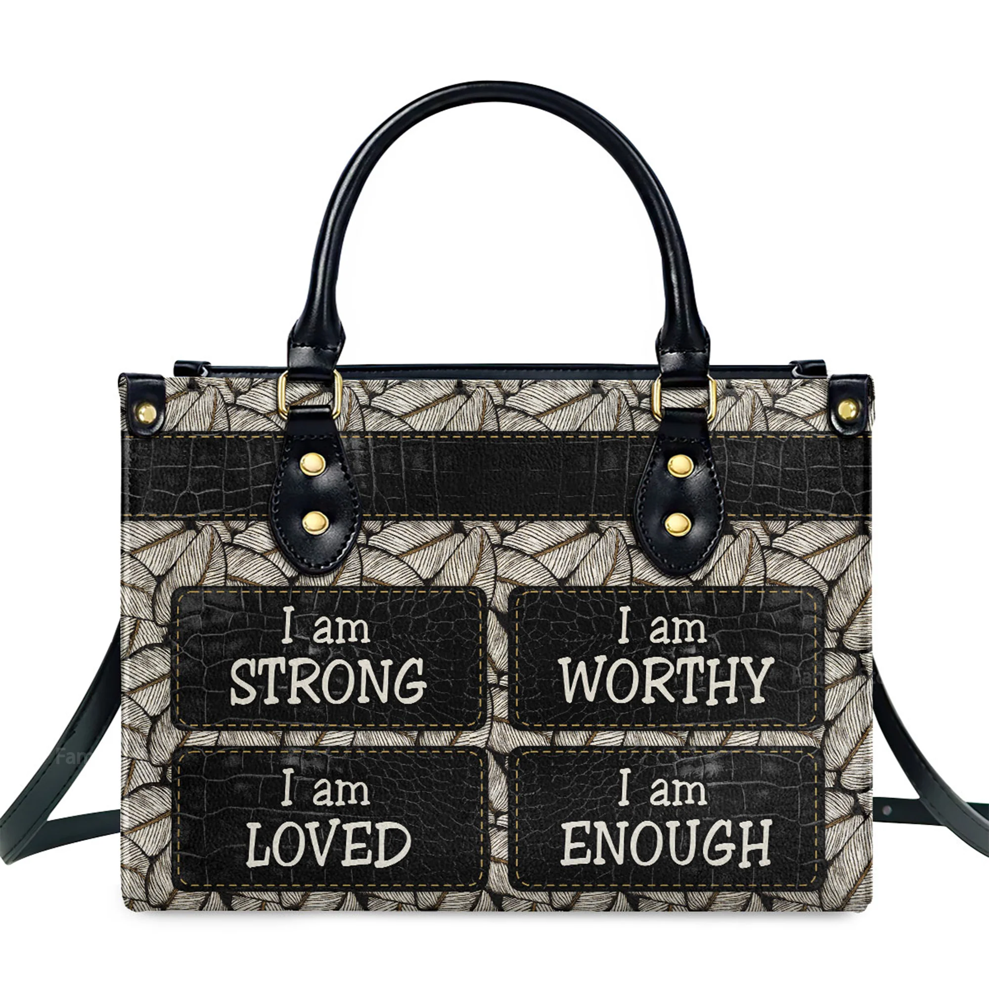 I Am Strong - Unique Personalized Leather Handbag - AT4081207 - Image 2