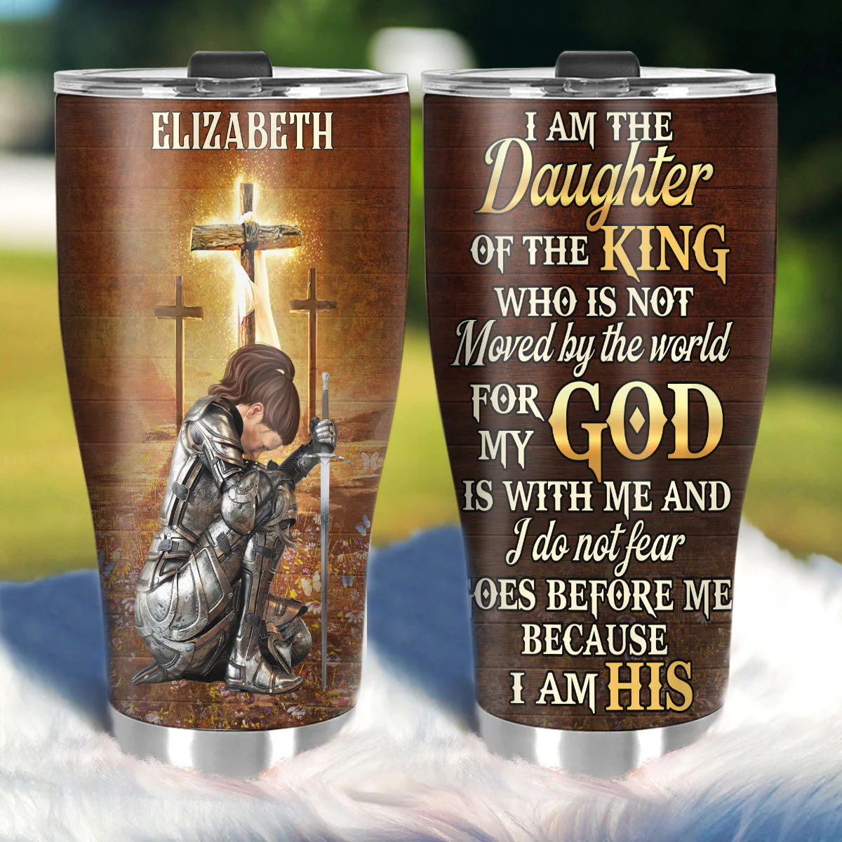 I Am The Daughter Of The King - Personalized Stainless Steel Tumbler - Gift For Her | CLGOD03 HN02 - Image 2