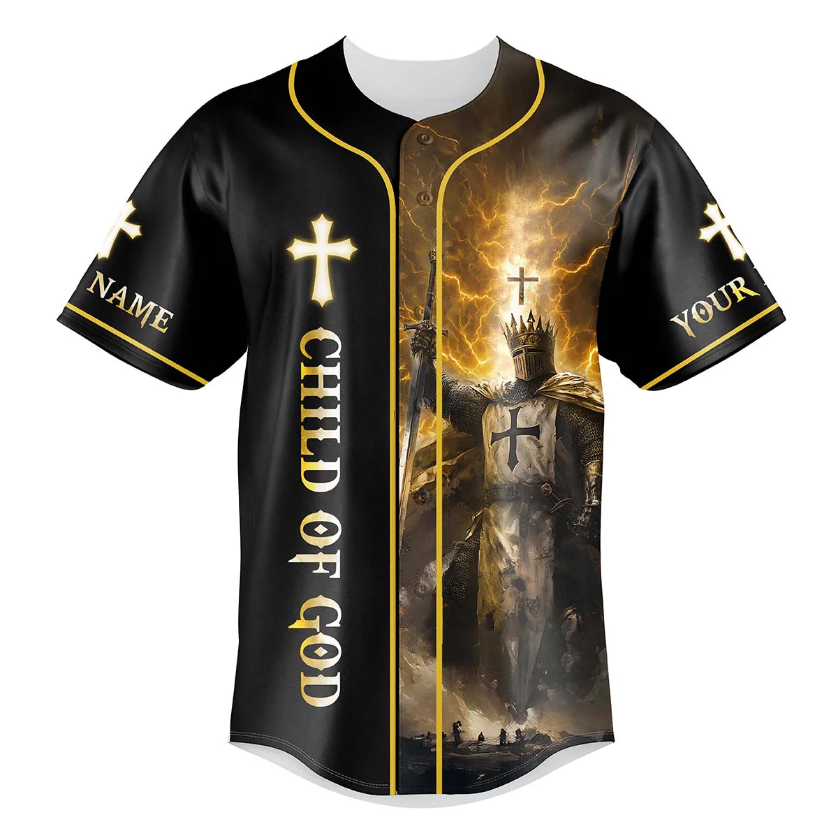 I Am The Son Of The King Custom Name Baseball Jersey - Christant Gift For Him - Image 2