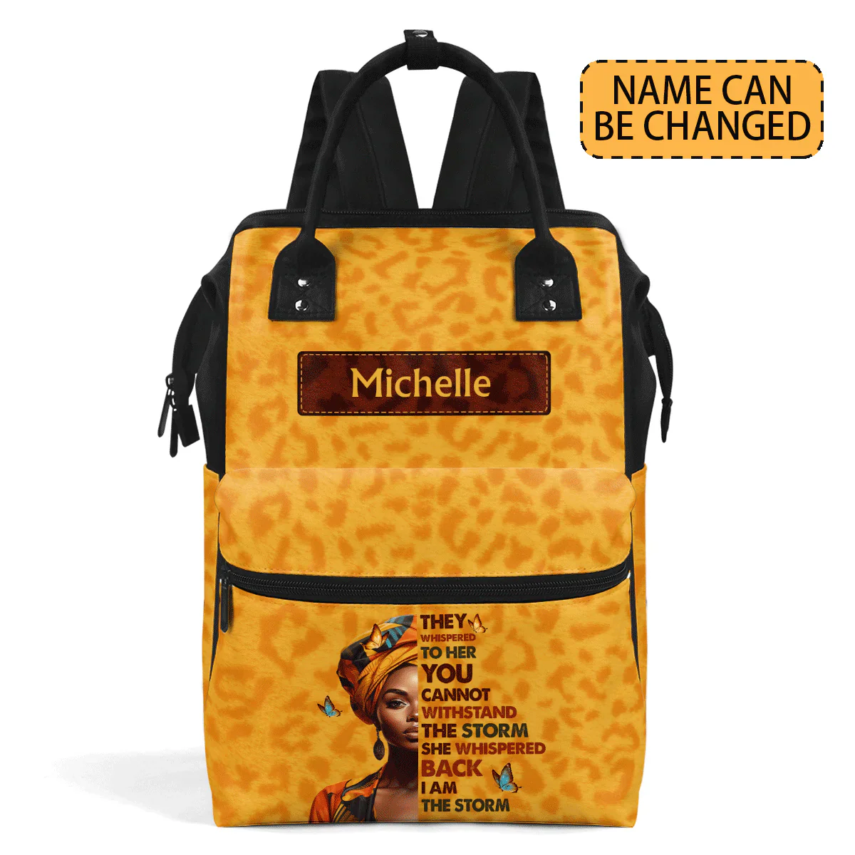 I Am the Storm Black Queen - Personalized Duckbilled Backpack - Gift for Black Women