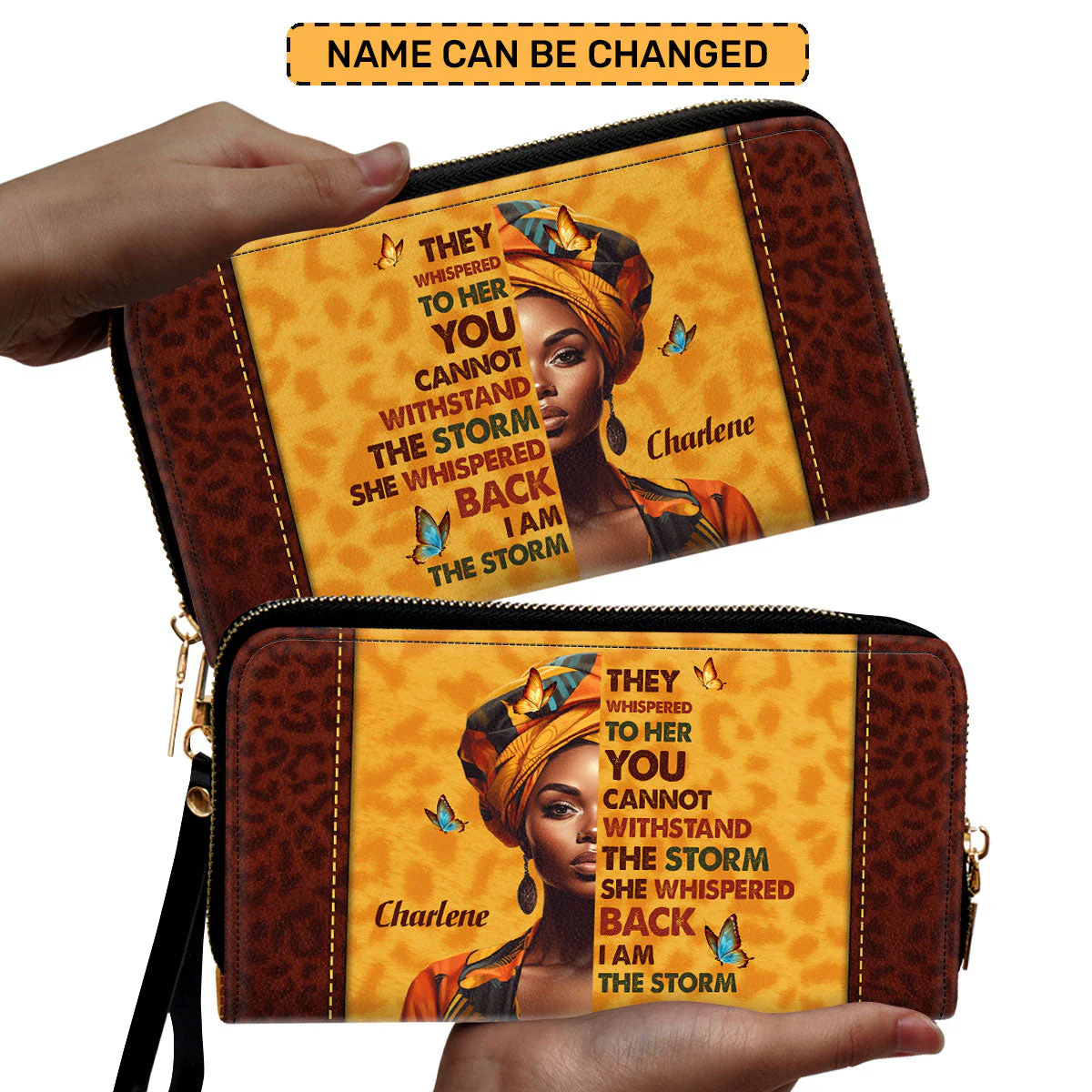 I Am The Storm - Personalized Leather Wallet HN02