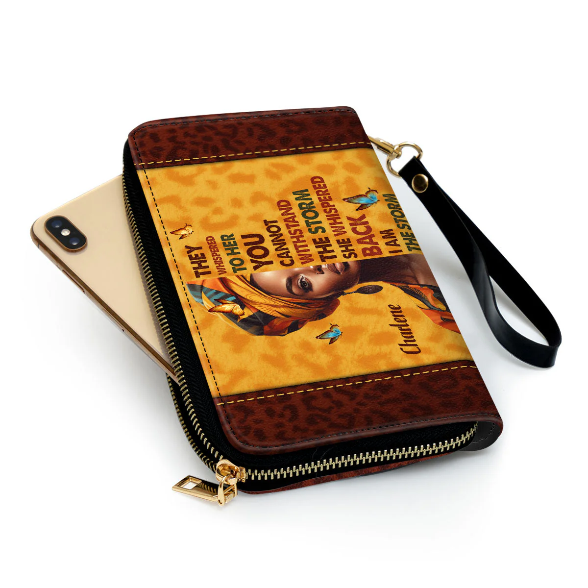 I Am The Storm - Personalized Leather Wallet HN02 - Image 5