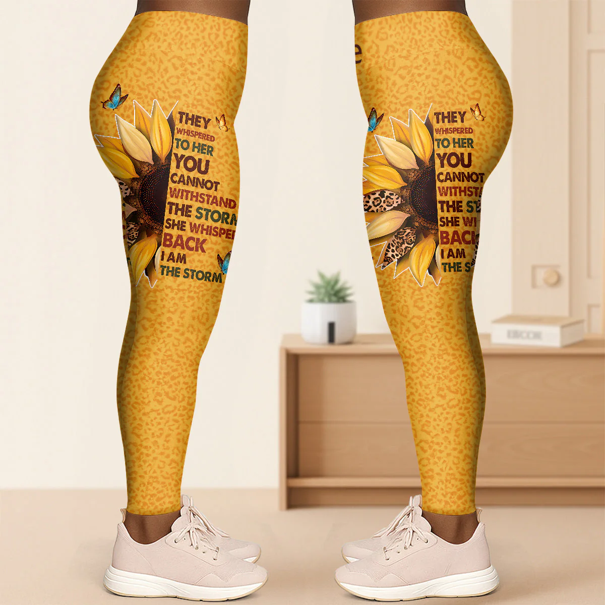 I Am The Storm - Personalized Leggings & Crop Tank Top HN02 - Image 5
