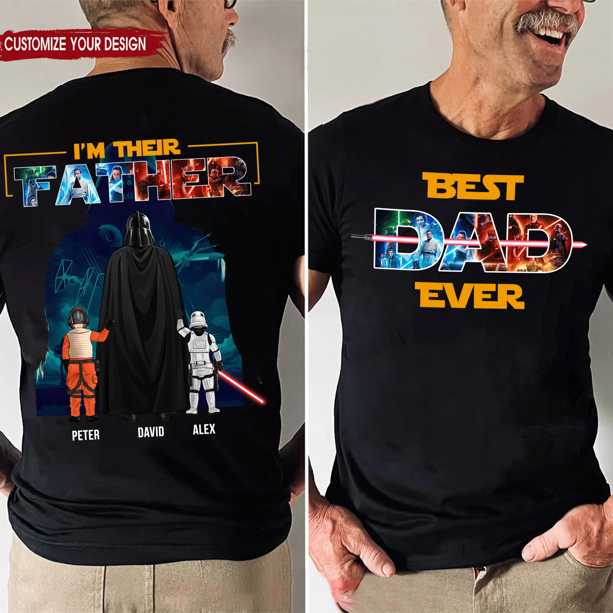 I Am Their Father Stwa - Gift For Dad, Father's Day - Personalized Shirt 2 Side CL08 - Image 2