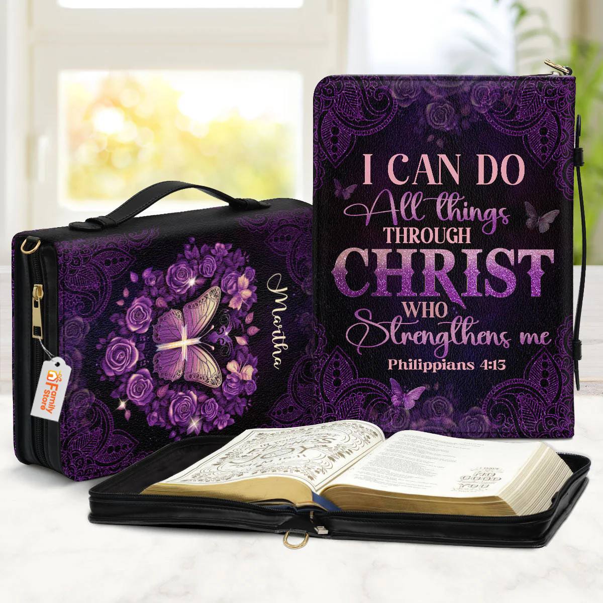 I Can Do All Things - Scripture Gifts For Women Of God - Personalized Bible Covers - AT4081210 - Image 2