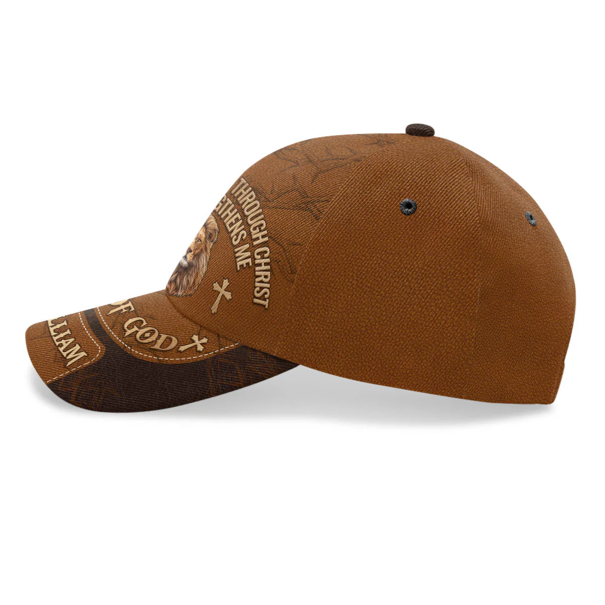 I Can Do All Things Through Christ - Personalized Classic Cap - Christian Gift For Man BA01 - Image 3