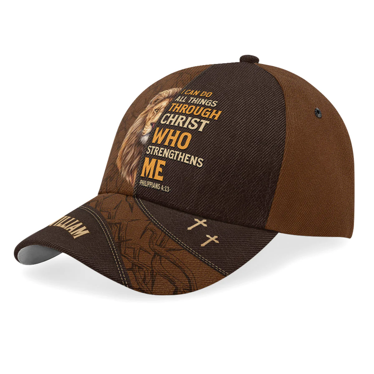 I Can Do All Things Through Christ - Personalized Classic Cap - Christian Gift For Man BA01 - Image 2