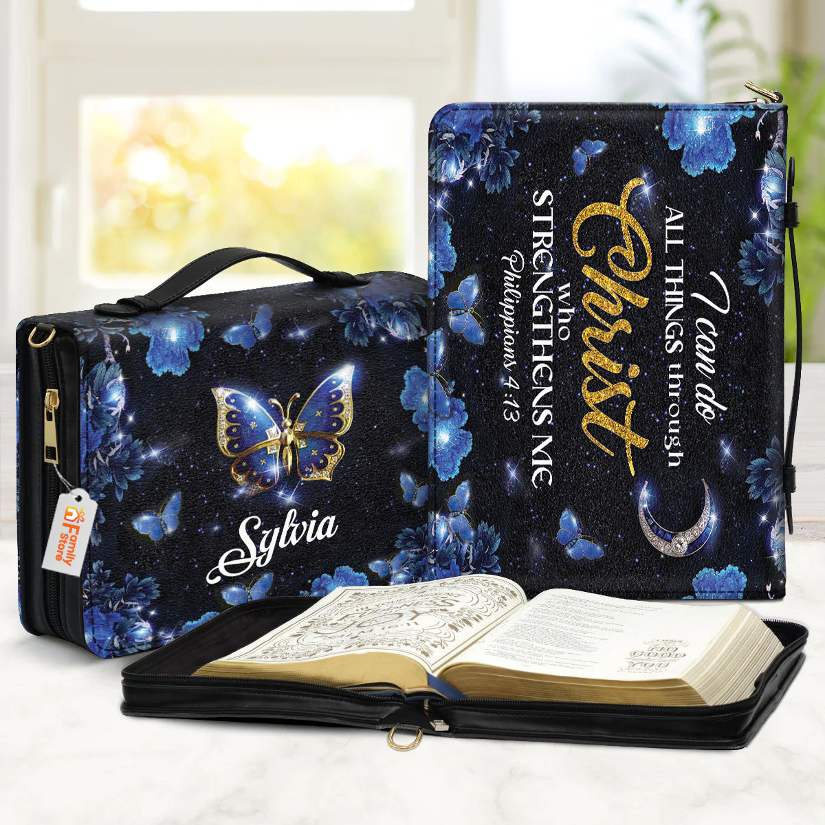 I Can Do All Things Through Christ - Thoughtful Gift For Christians - Personalized Bible Covers - AT4080820 - Image 2