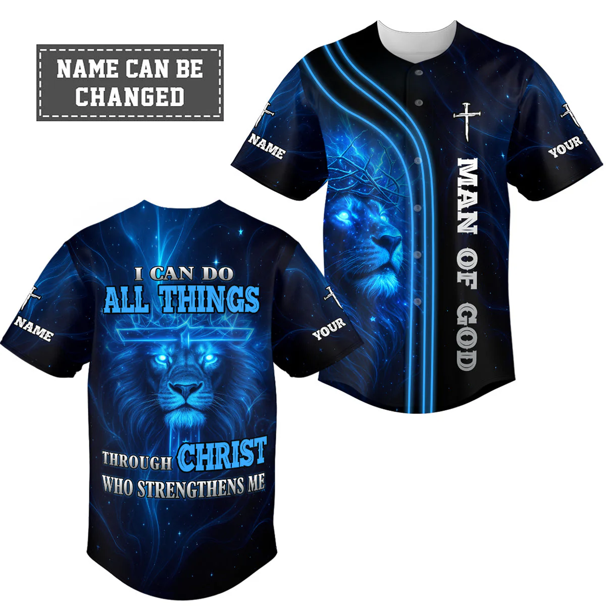 I Can Do All Things Through Christ Who Strengthens Me Custom Name Baseball Jersey - Christant Gift For Him