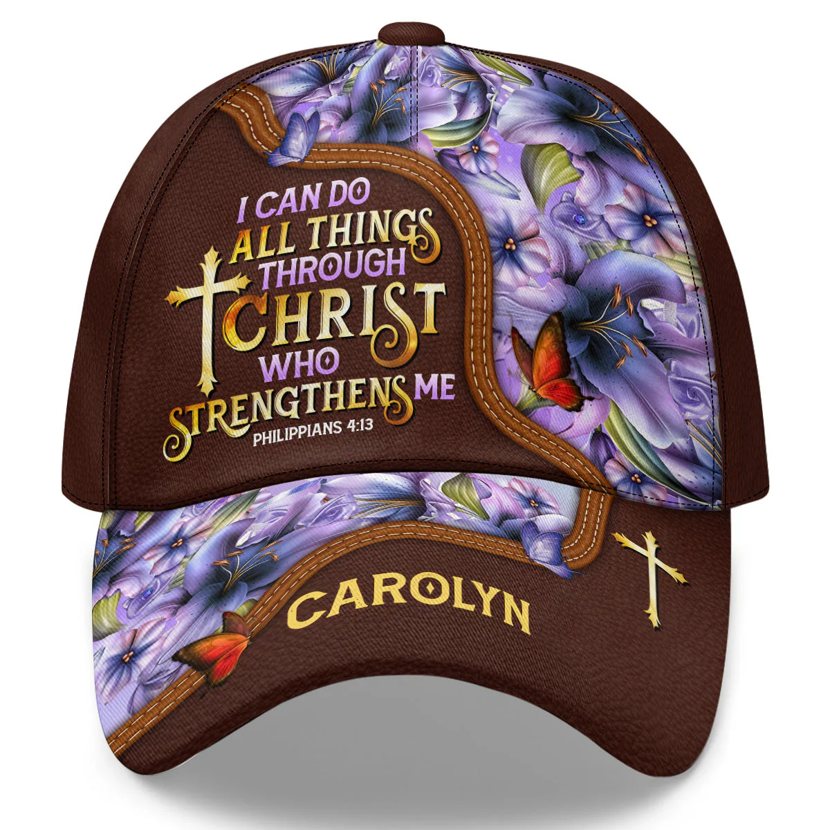 I Can Do All Things Through Christ Who Strengthens Me - Personalized Classic Cap - Christian Gift For Mom, Grandma BA01