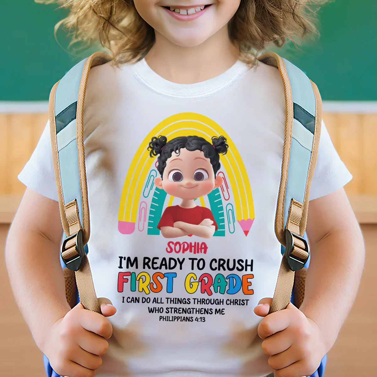 I Can Do All Things Through Christ Who Strengthens Me - Personalized Shirt - Back To School Gift For Christian Kids | GR29 TD118
