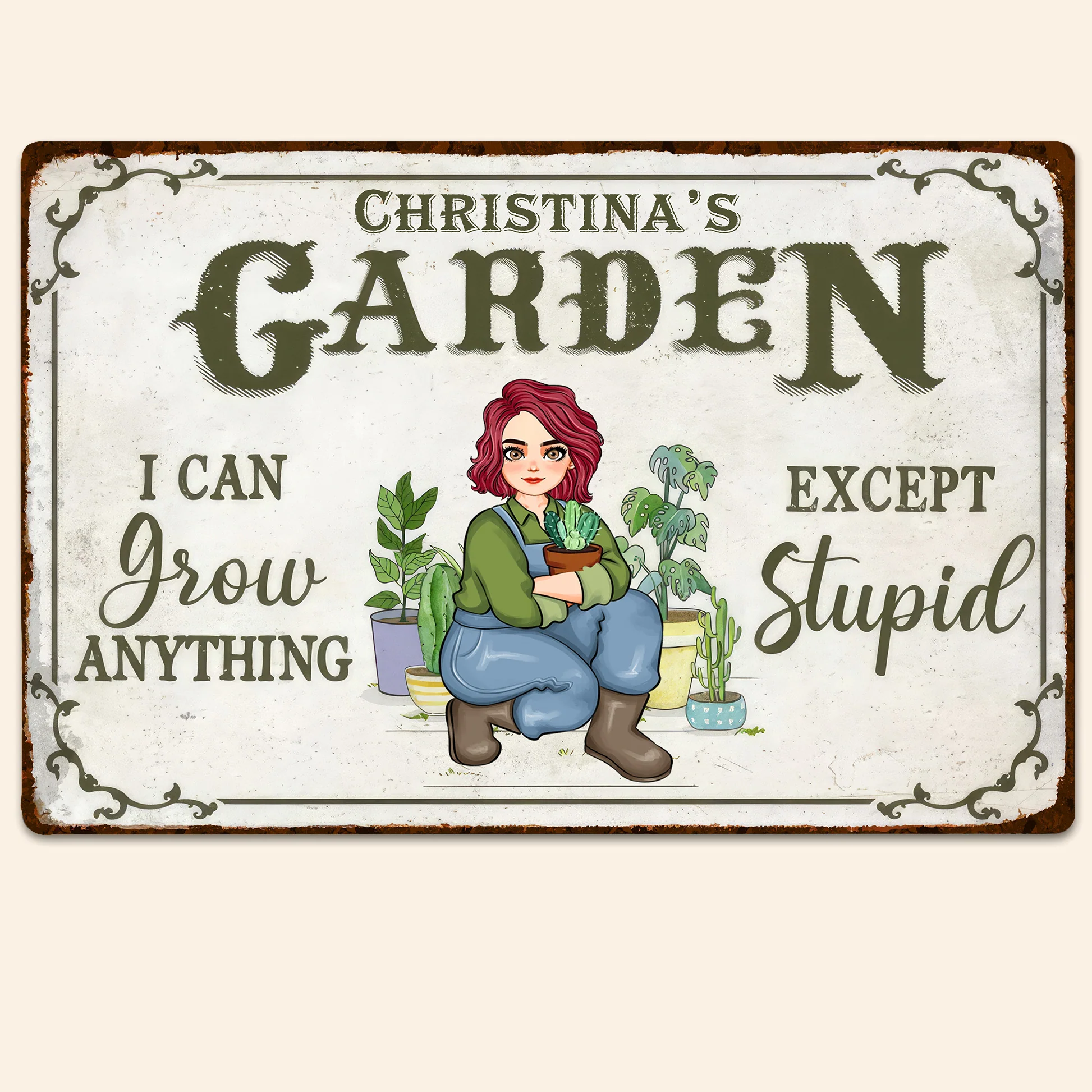 I Can Grow Anything Except Stupid - Personalized Metal Sign - Gift For Gardening Lovers, Gardeners | GR17 NH96 - Image 5