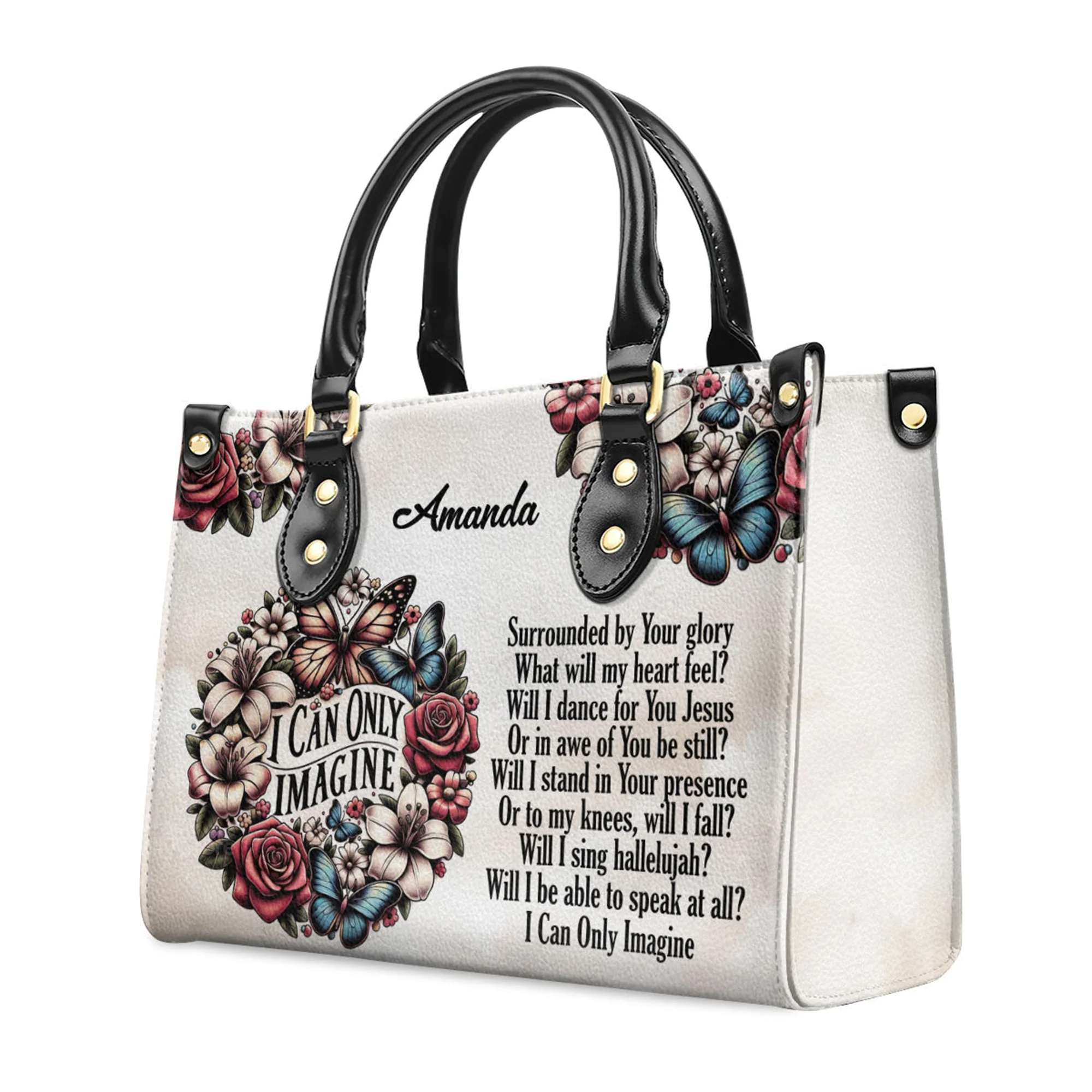 I Can Only Imagine - Beautiful Personalized Leather Handbag - AT4081212 - Image 3