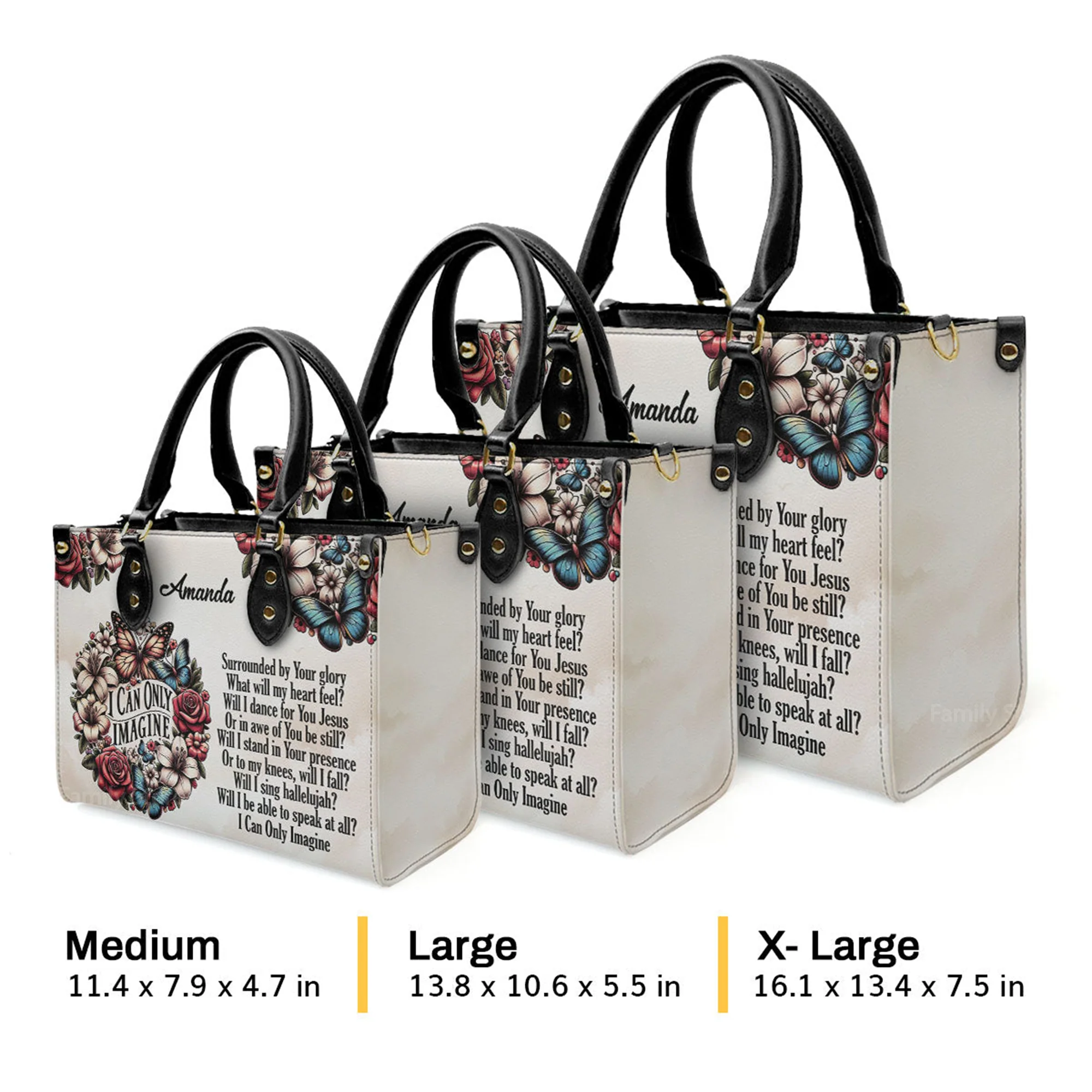 I Can Only Imagine - Beautiful Personalized Leather Handbag - AT4081212 - Image 4