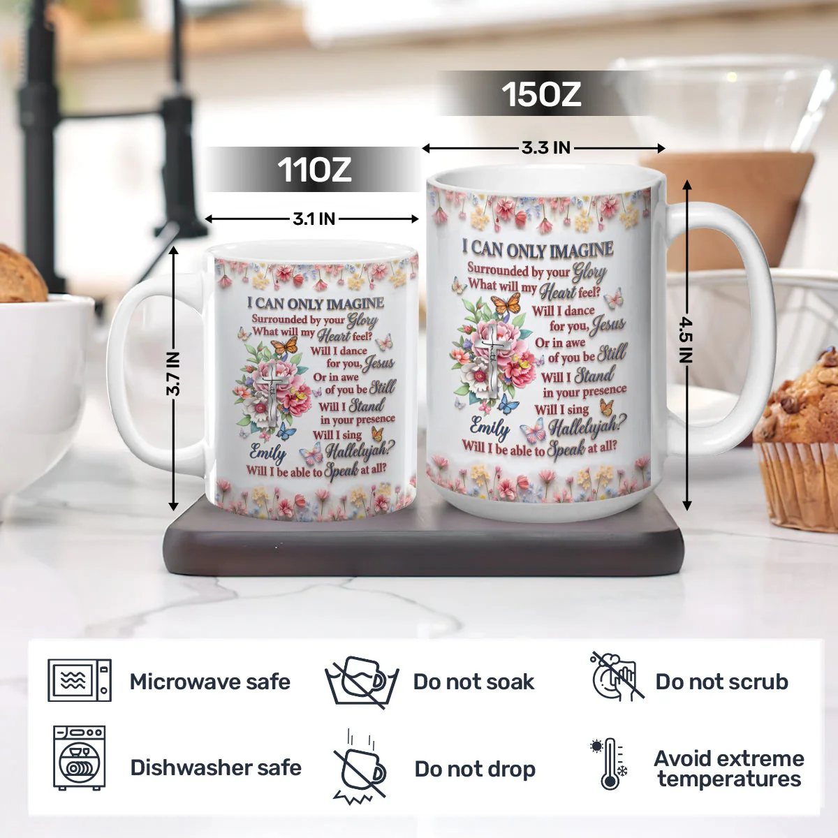 I Can Only Imagine - Personalized Ceramic Coffee Mug - Gift For Christian - Image 7