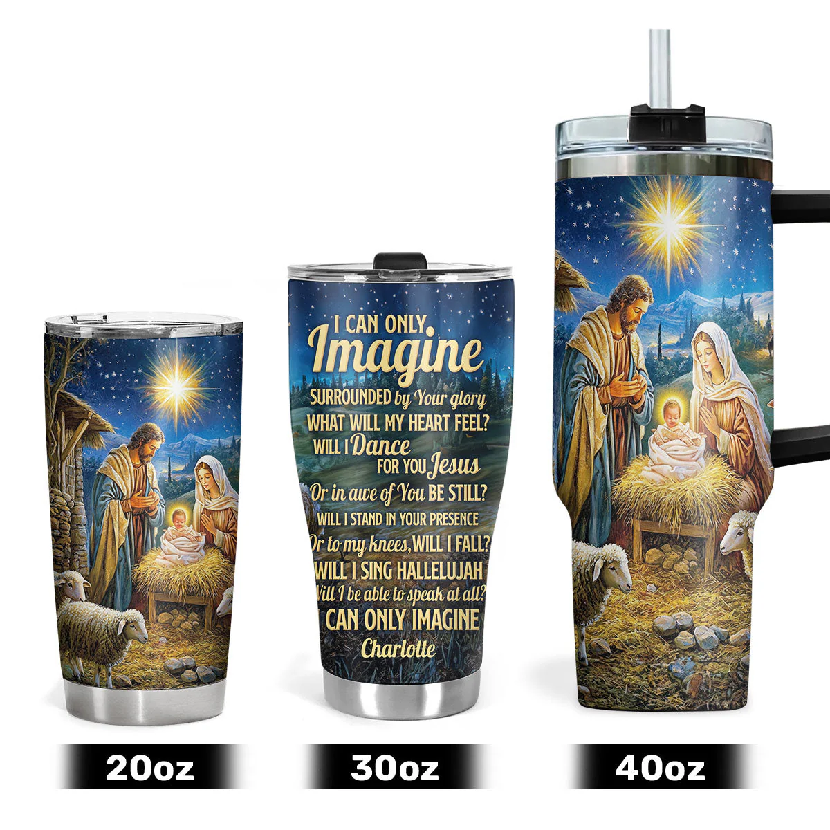 I Can Only Imagine | Personalized Stainless Steel Tumbler - Image 4