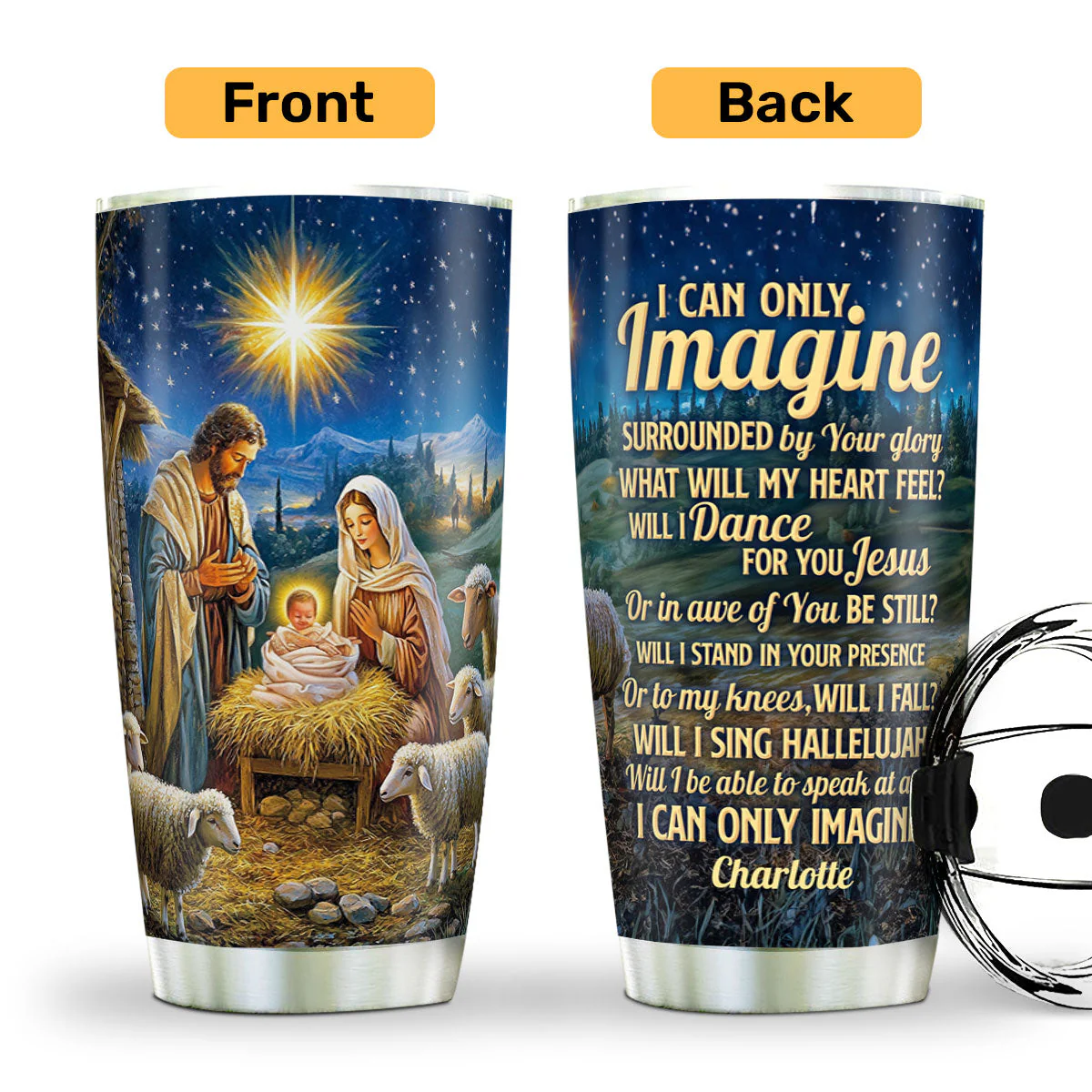 I Can Only Imagine | Personalized Stainless Steel Tumbler - Image 6