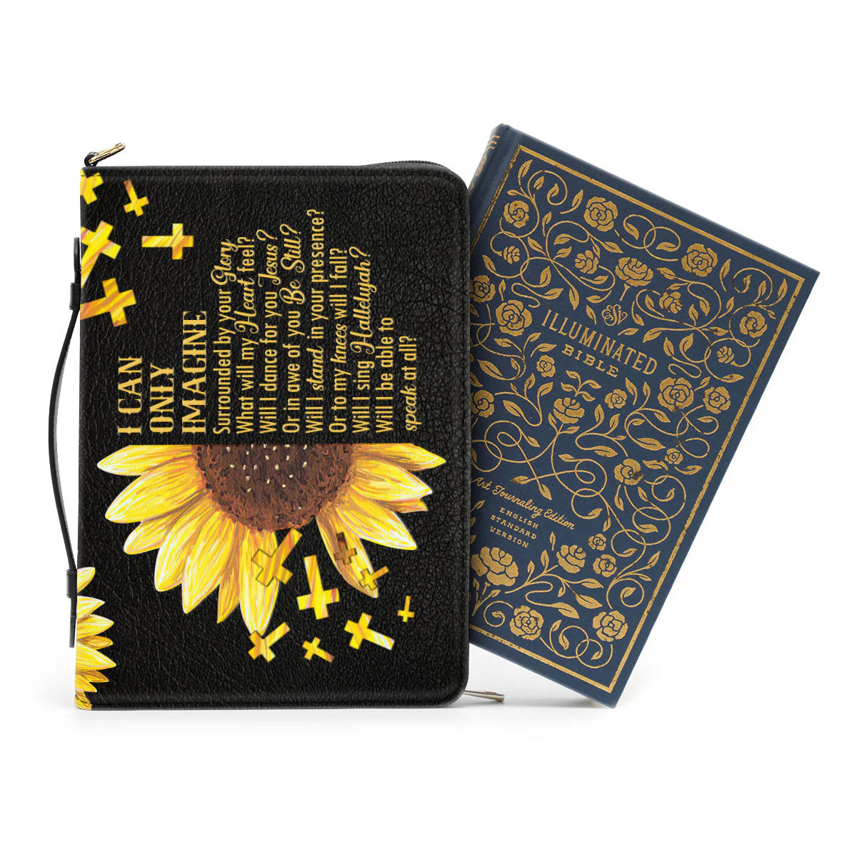 I Can Only Imagine Sunflower And Cross - Personalized Bible Covers - AT4080914 - Image 6
