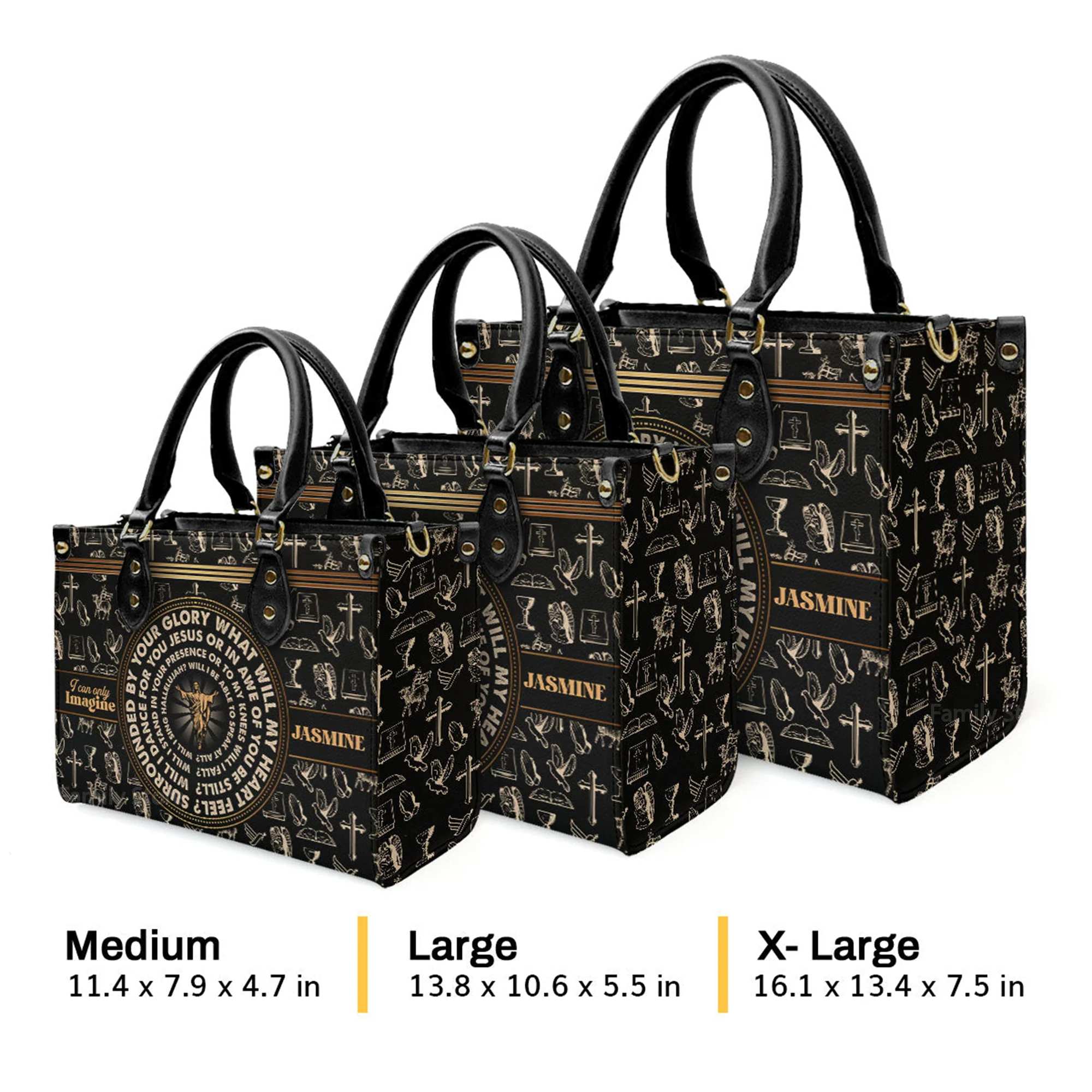 I Can Only Imagine - Unique Personalized Leather Handbag - AT4080824 - Image 4
