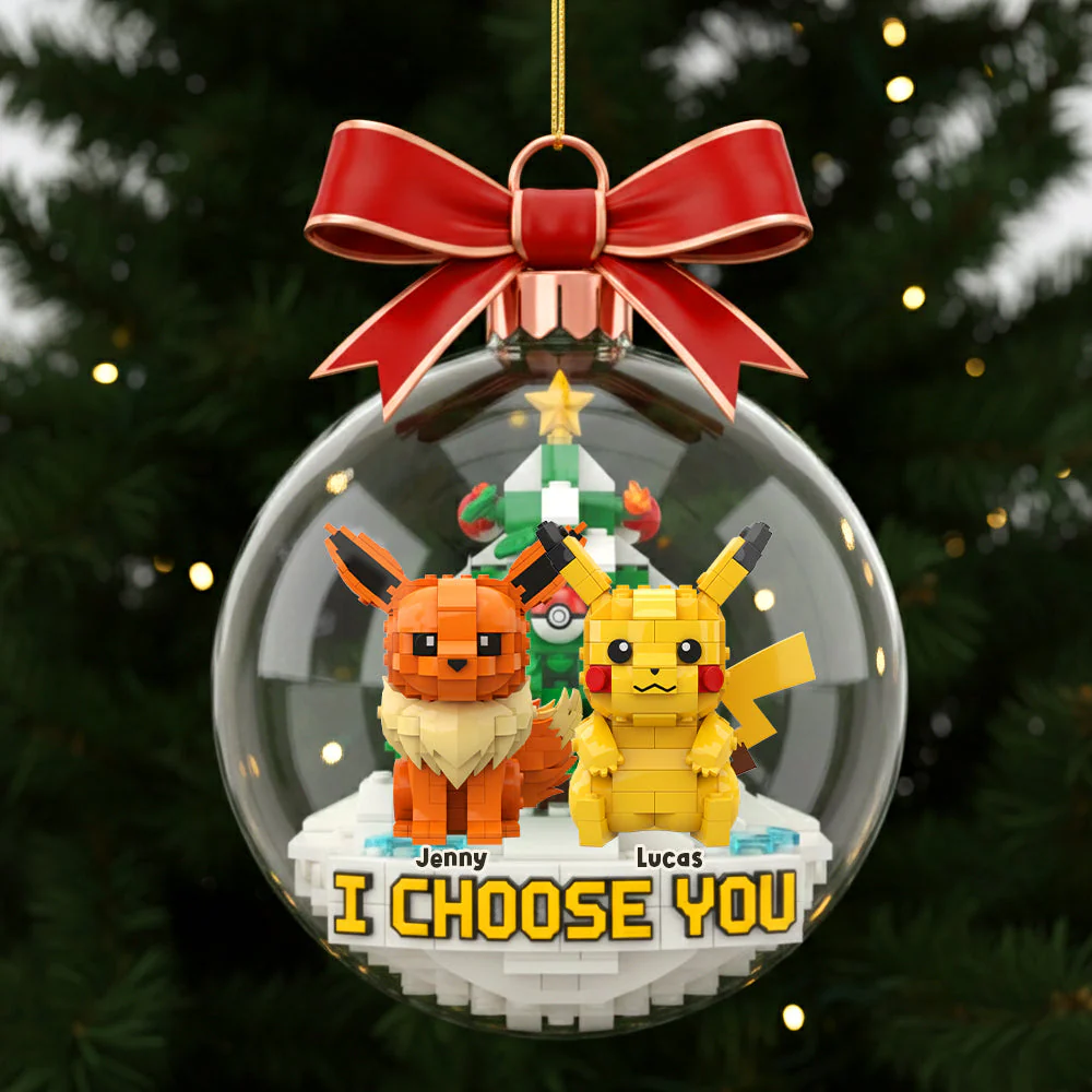 I Choose You - Personalized Acrylic Ornament - Christmas Gifts For Couple, PoMo Fan HH01 - Image 2