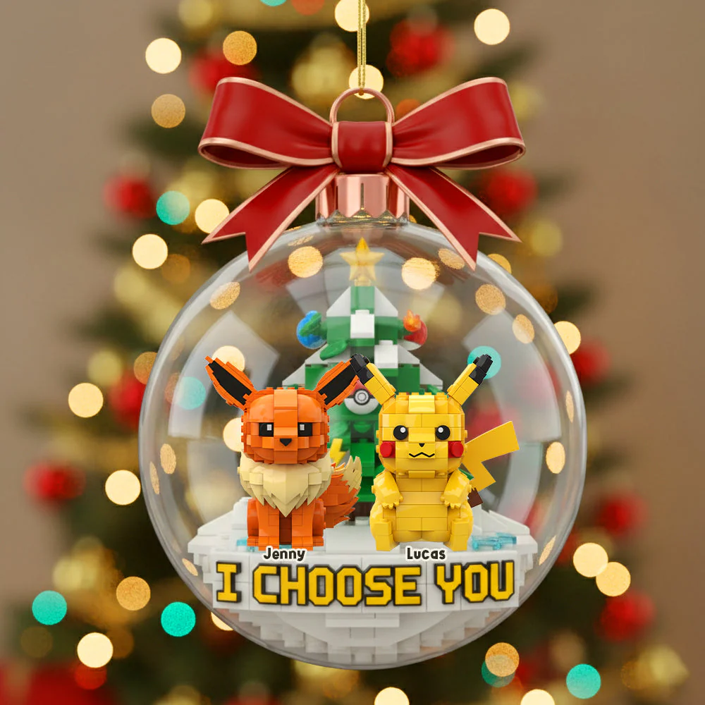 I Choose You - Personalized Acrylic Ornament - Christmas Gifts For Couple, PoMo Fan HH01 - Image 3