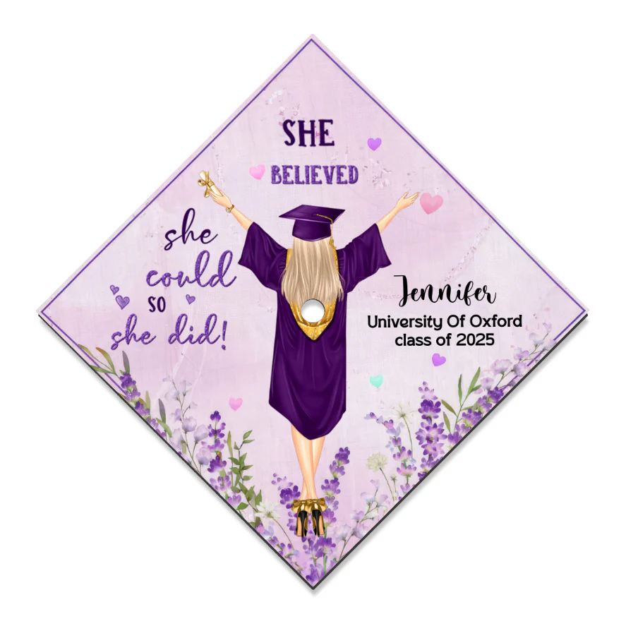I Chose My Path But God Ordered My Steps - Personalized Graduation Cap Topper | GR4 NA94 - Image 6