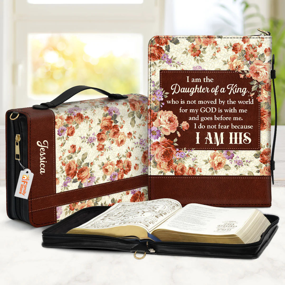 I Do Not Fear, For I Am His Christian - Personalized Bible Covers - AT4080915 - Image 2
