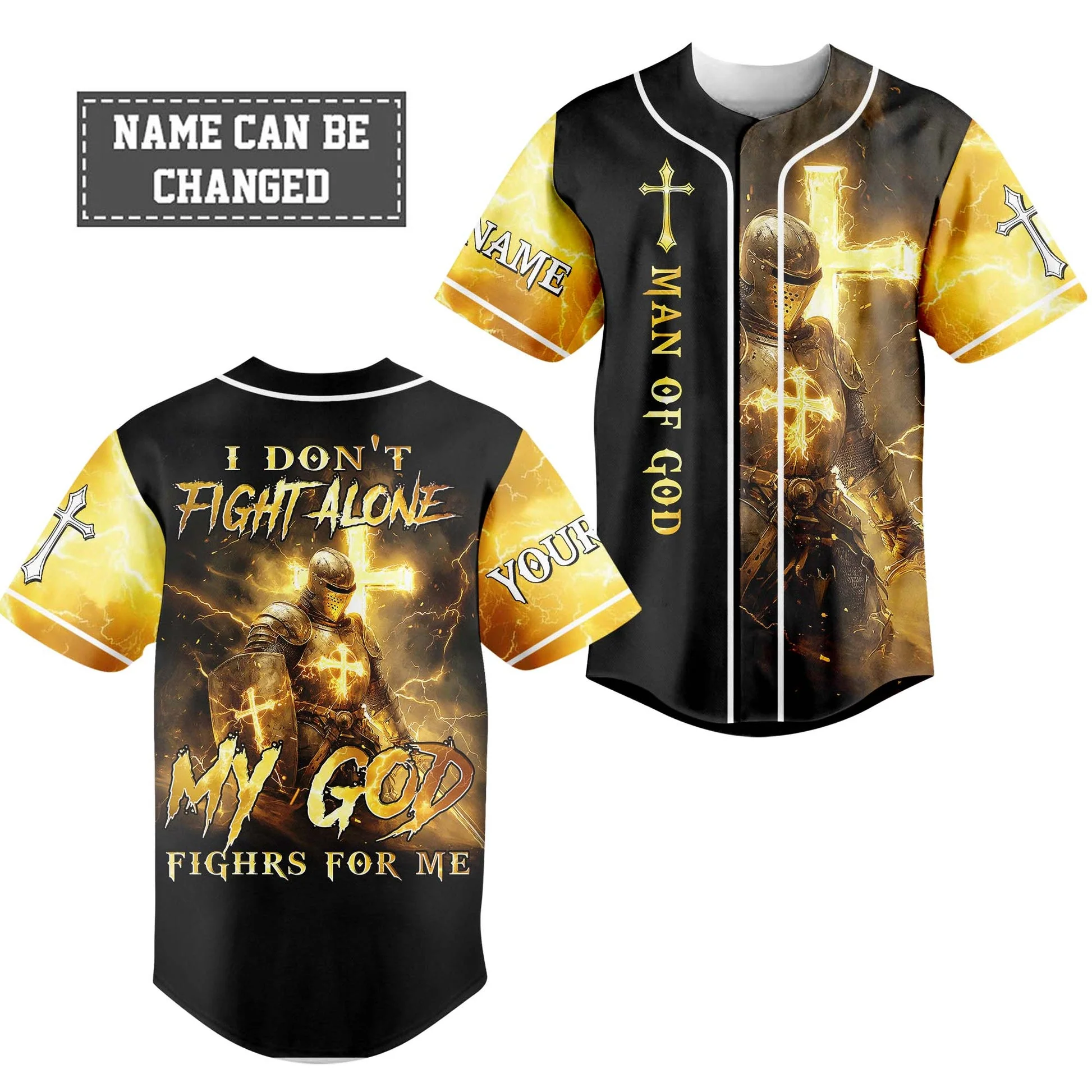 I Don't Fight Alone Custom Name Baseball Jersey - Christant Gift For Him
