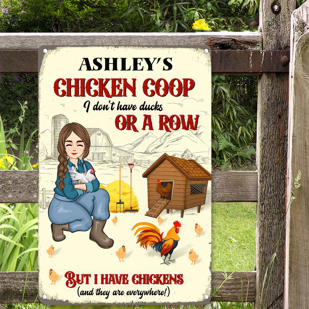 I Don't Have Ducks Or A Row But I Have Chickens - Personalized Metal Sign - Gifts For Farmer, Gifts For Chicken Lover | GR17 NH96 - Image 2