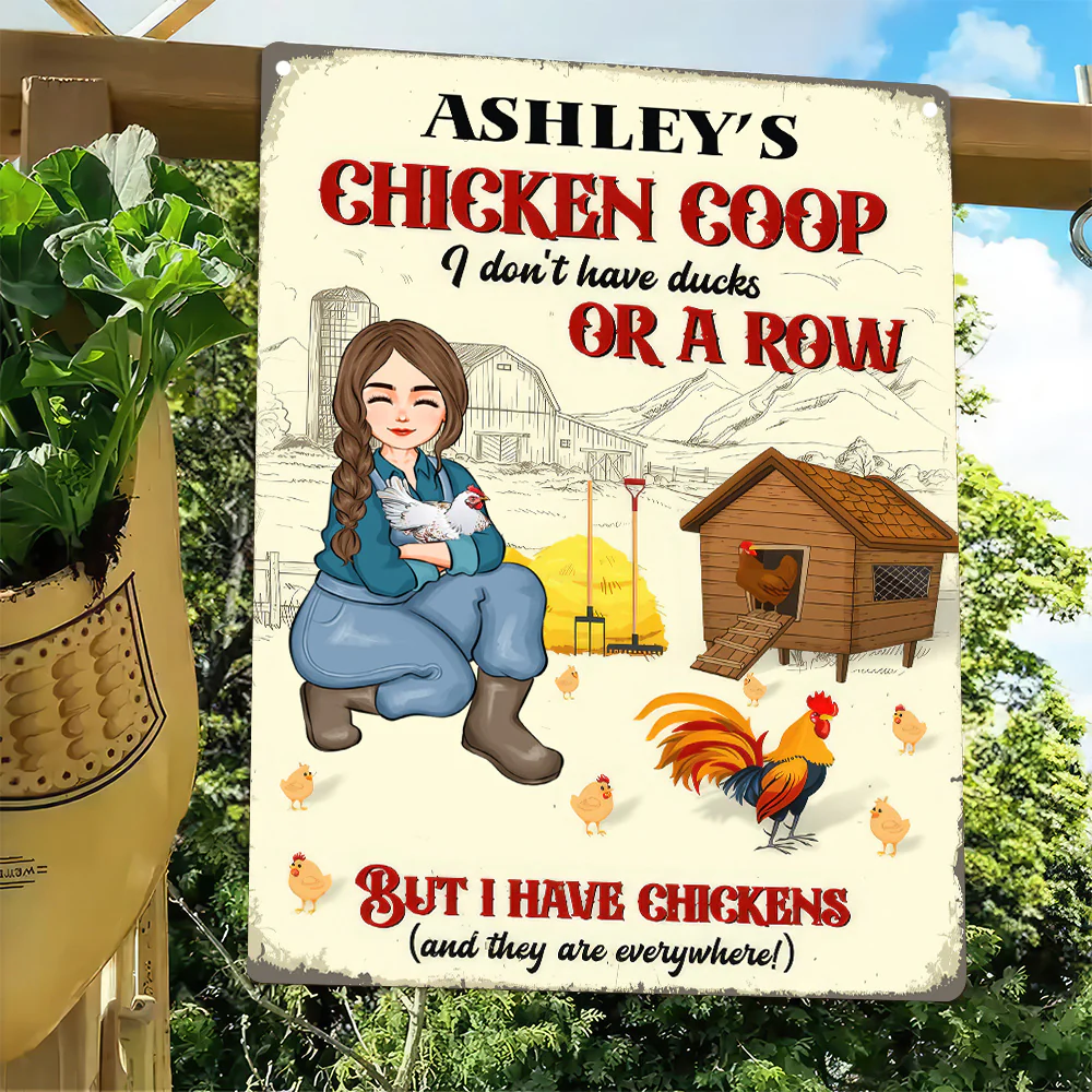 I Don't Have Ducks Or A Row But I Have Chickens - Personalized Metal Sign - Gifts For Farmer, Gifts For Chicken Lover | GR17 NH96 - Image 3