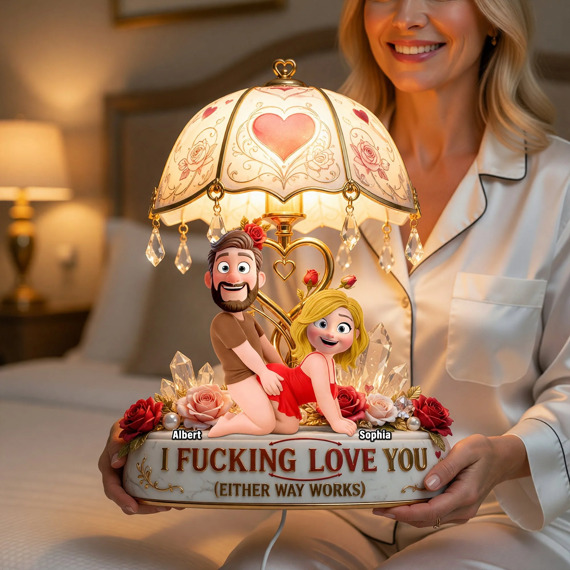I F*cking Love You Either Way Works - Personalized Acrylic Light Box - Funny Gift For Couples