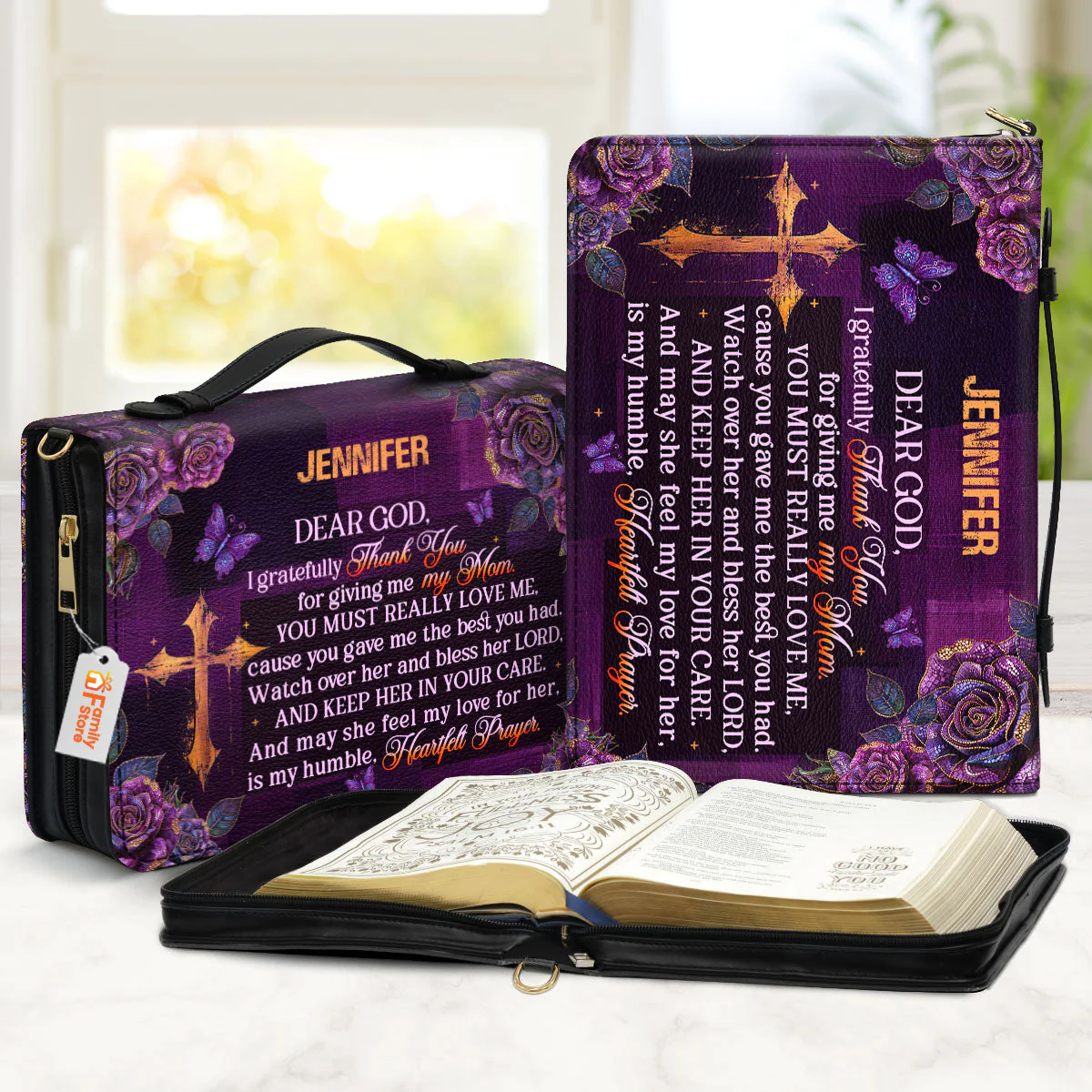I Gratefully For Giving Me My Mom - Awesome Personalized Bible Covers - AT4081215 - Image 2