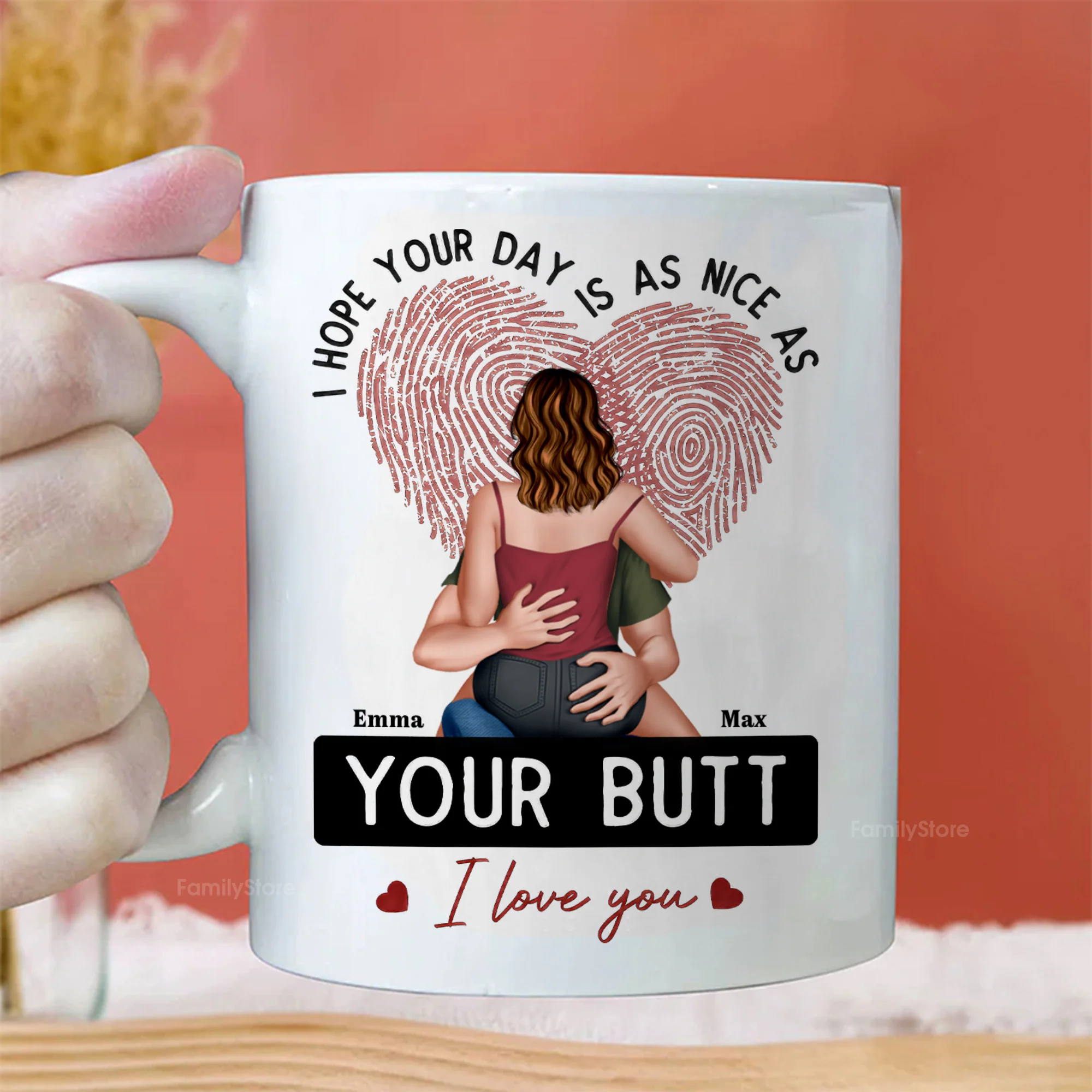 I Hope Your Day Is As Nice As Your B*tt - Personalized Ceramic Mug - Gift For Couple, Husband Wife - CL28 NH96 - Image 4