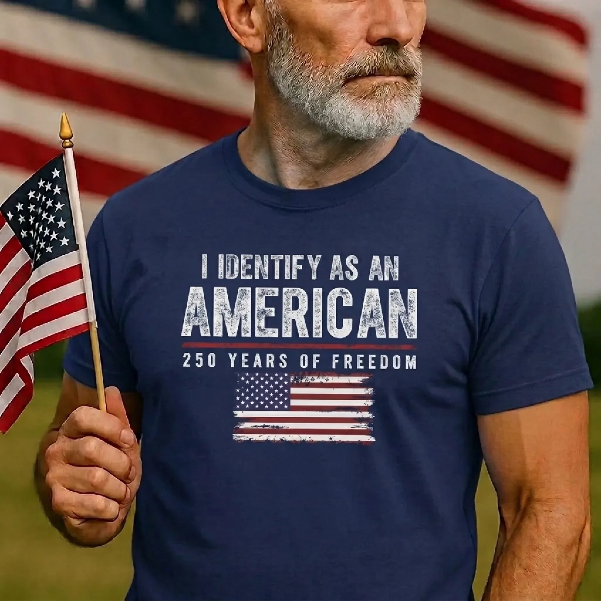 I Identify As An American 250 Years Of Freedom - Patriotic Shirt - Gift For Patriots - Image 2