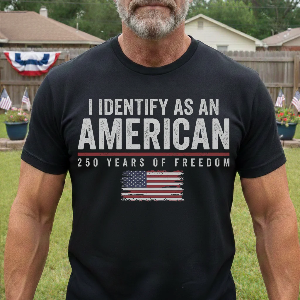 I Identify As An American 250 Years Of Freedom Shirt - Gift For Patriotic, Veteran | HN02 - Image 2