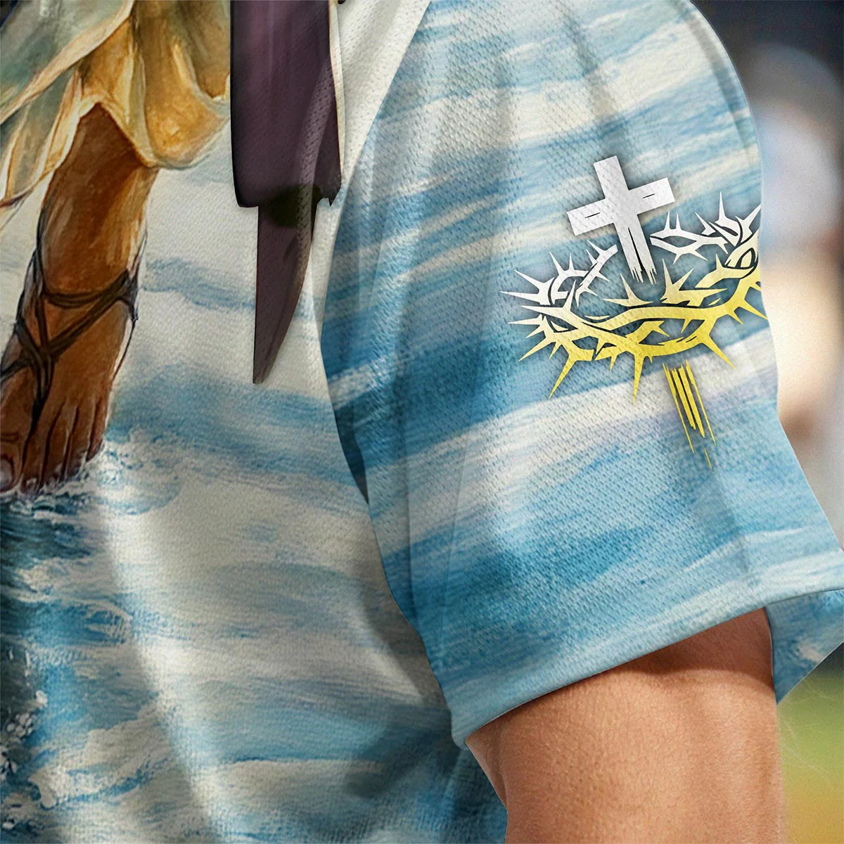 I Just Wanna Sit At The Feet Of Jesus Baseball Jersey Bundle - Image 5