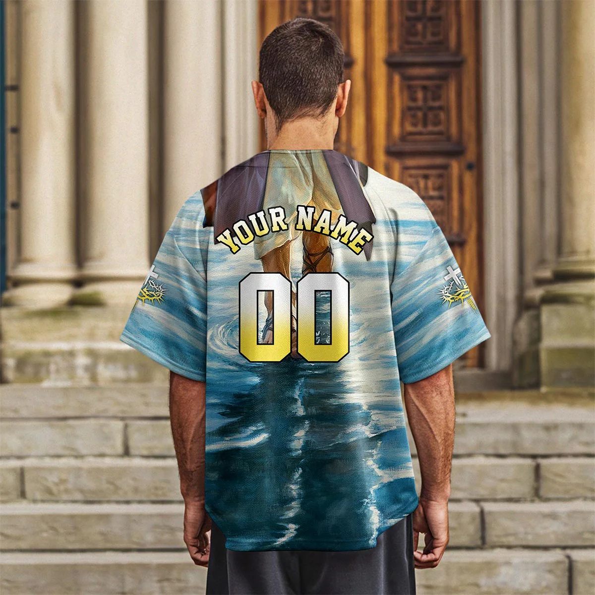 I Just Wanna Sit At The Feet Of Jesus Baseball Jersey Bundle - Image 8