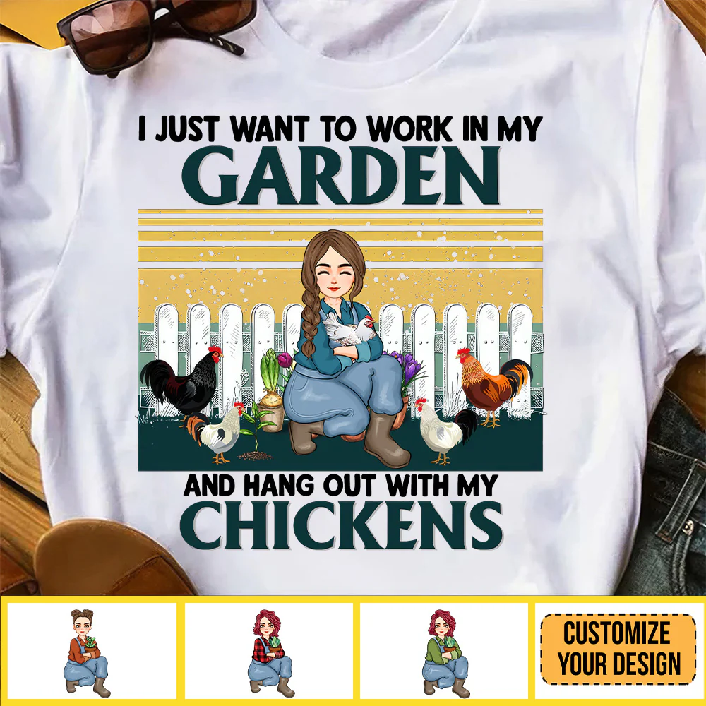 I Just Want To Work In My Garden - Personalized Shirt - Gift For Mom, Grandma, Mothers Day, Plant Lovers | GR17 NA94 - Image 3