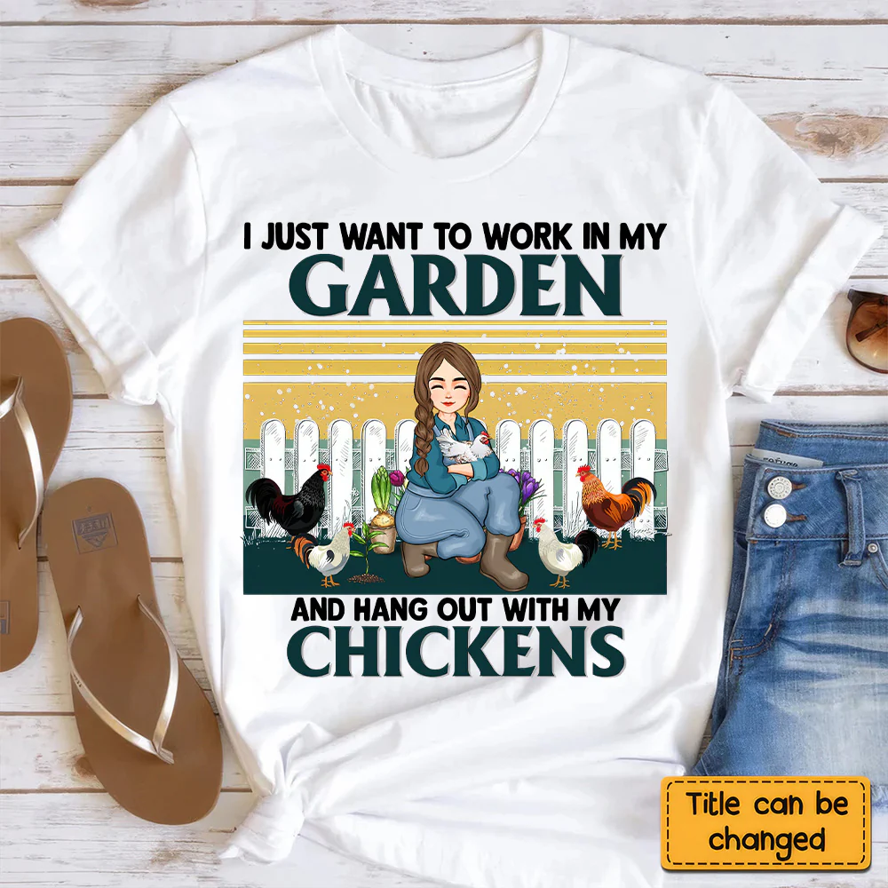I Just Want To Work In My Garden - Personalized Shirt - Gift For Mom, Grandma, Mothers Day, Plant Lovers | GR17 NA94 - Image 4