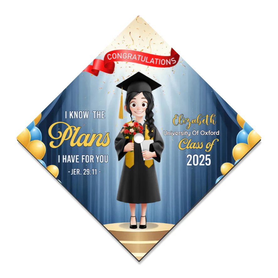 I Know The Plans I Have For You  - Personalized Graduation Cap Topper | CLTC02 NA94 - Image 6