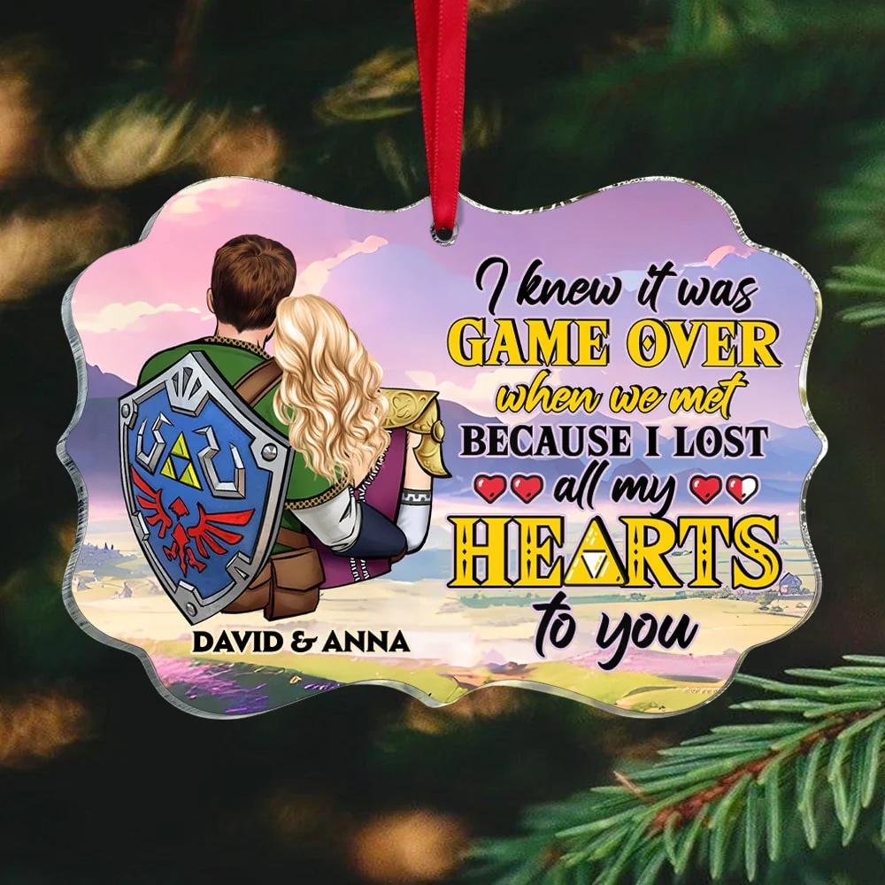 I Lost All My Heart For You - Gift For Couple, Husband Wife - Personalized Acrylic Ornament CL32 NH96 - Image 2