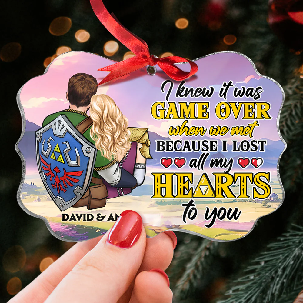 I Lost All My Heart For You - Gift For Couple, Husband Wife - Personalized Acrylic Ornament CL32 NH96 - Image 4